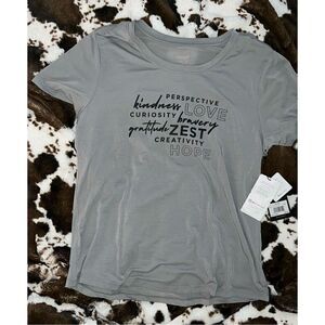 Peach Flex Tee - Heather Gray